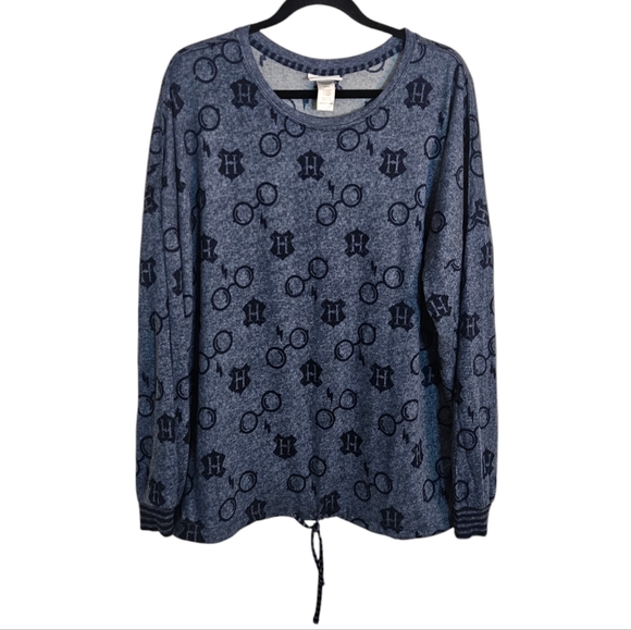 Wizarding World Harry Potter blue long sleeve women's shirt sweater size 2XL - Picture 1 of 7